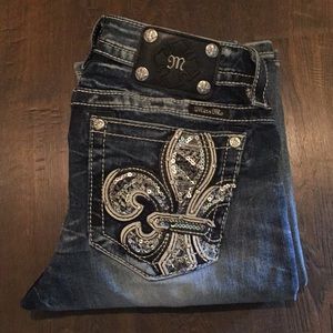 Miss Me Bootcut Fleur de Lis Jeans